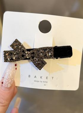 1.17韩国东大门baket发饰水钻蝴蝶结发夹秒19.8