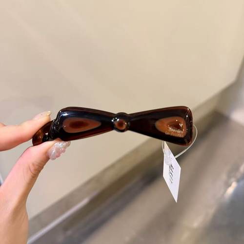 11.25韩国东大门baket发饰纯色猫眼法造蝴蝶结香蕉夹马尾夹