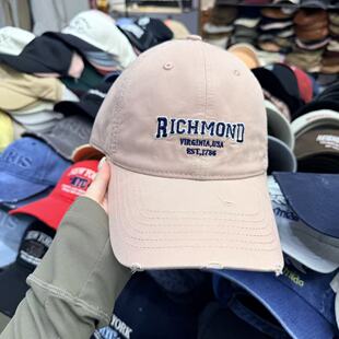 3.18韩国东大门the hat二号店字母刺绣做旧棒球帽