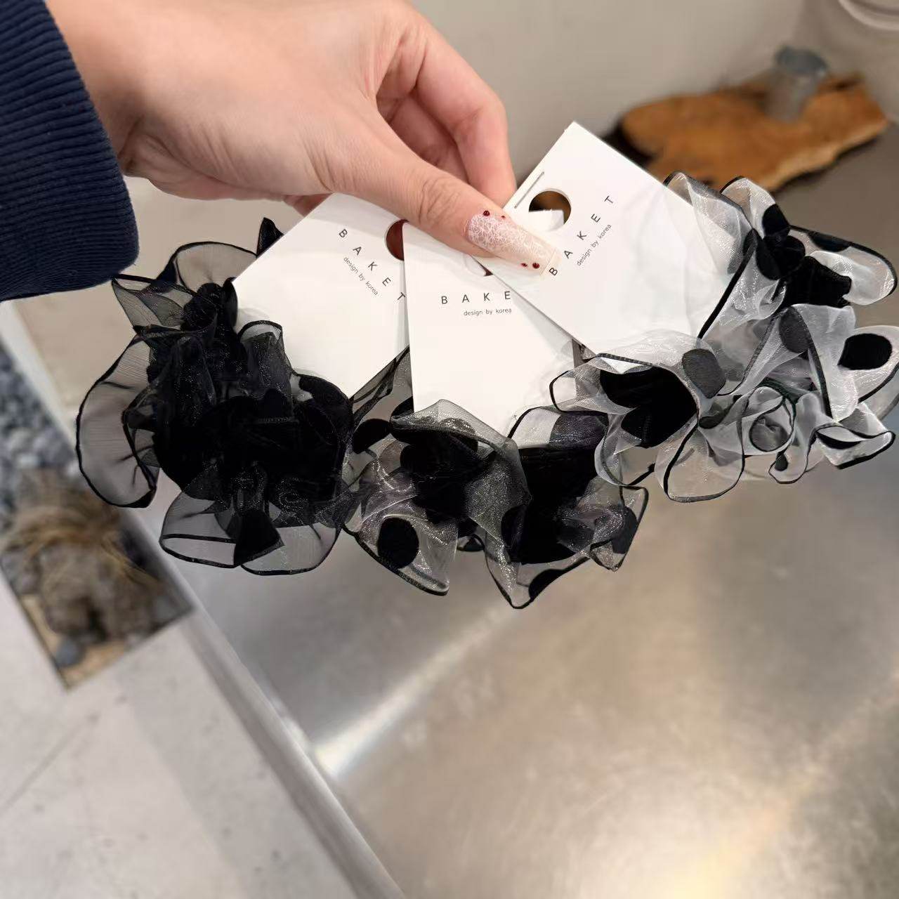 12.23韩国东大门baket发饰丝绒波点网纱褶皱小肠发圈发绳,饰品/流行首饰/时尚饰品新,发饰,淘宝优惠券,粉丝福利购,淘宝优惠卷