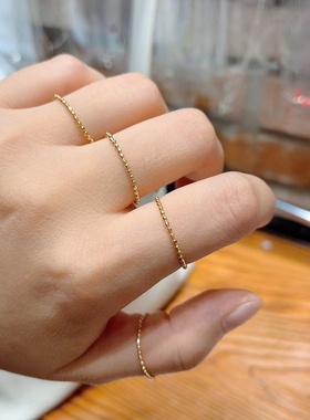 3.13直播韩国饰品hey925纯银戒指女软戒圈气质简约细款百搭