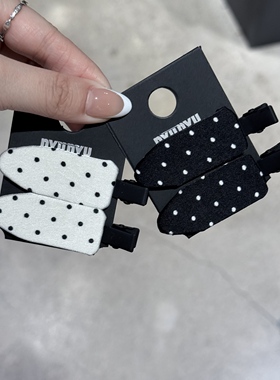 6.27韩国nyunyu发饰波点无痕发夹鸭嘴夹一字夹刘海侧边夹碎发夹女