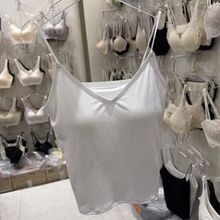3.16韩国东大门flora新款 纯色基础V领吊带背心打底内衣