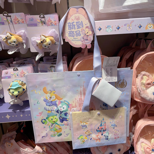 上海迪士尼 10周年七宝双面卡通图案环保袋购物袋收纳袋