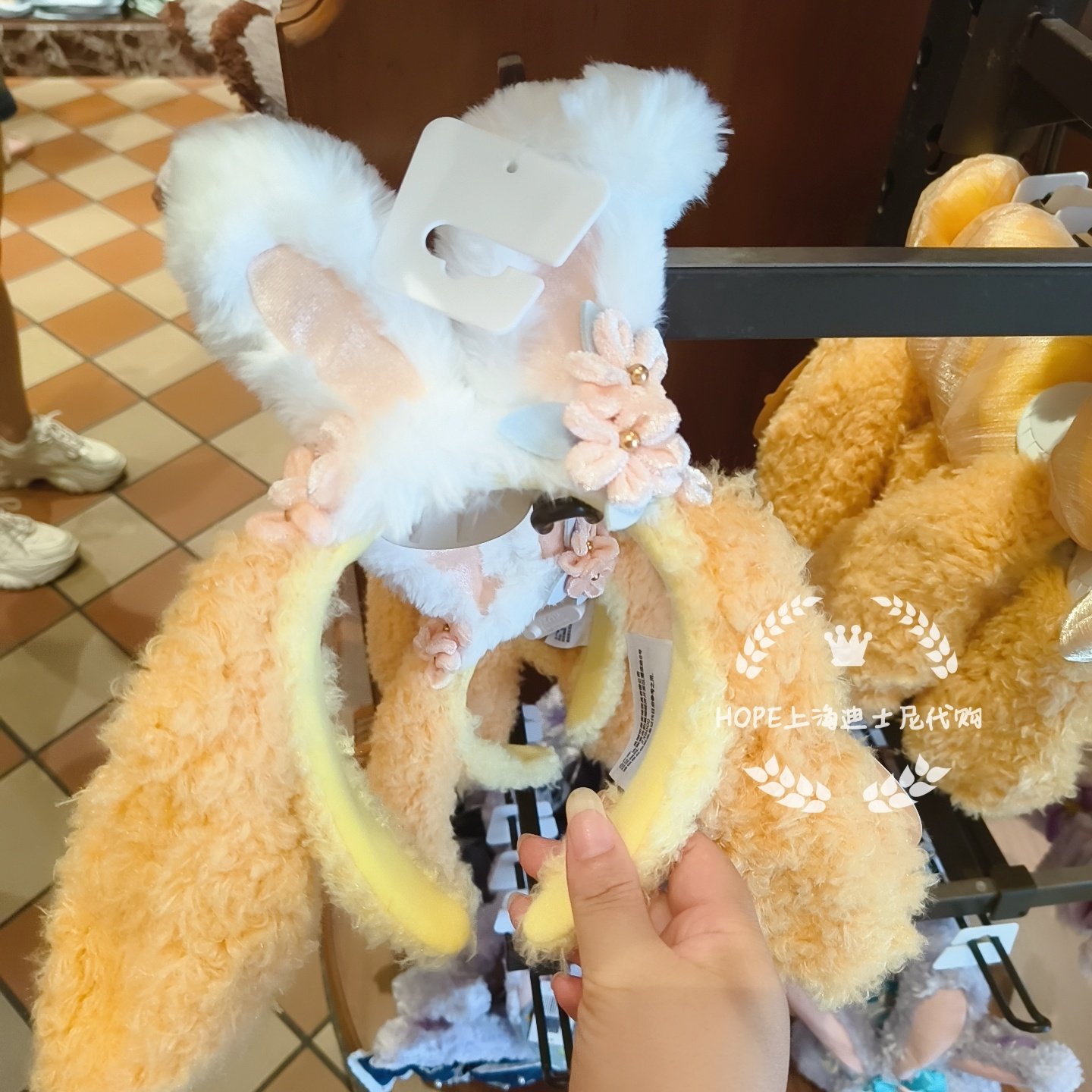 hope上海迪士尼代购 中秋节饼饼可琦安发箍发饰兔耳朵