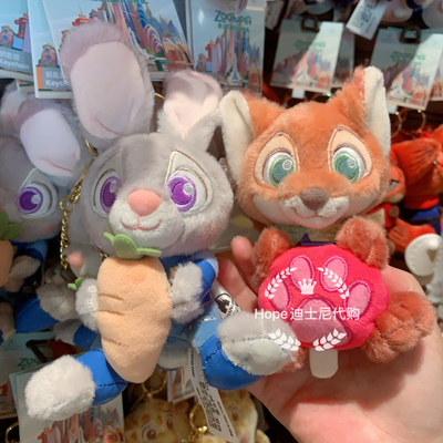 疯狂动物城尼克朱迪羊市长闪电毛绒挂件公仔 上海迪士尼