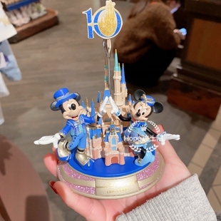 10周米奇米妮城堡相片夹摆件 上海迪士尼