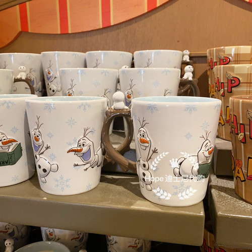 雪宝马克杯陶瓷杯水杯子 上海迪士尼代购
