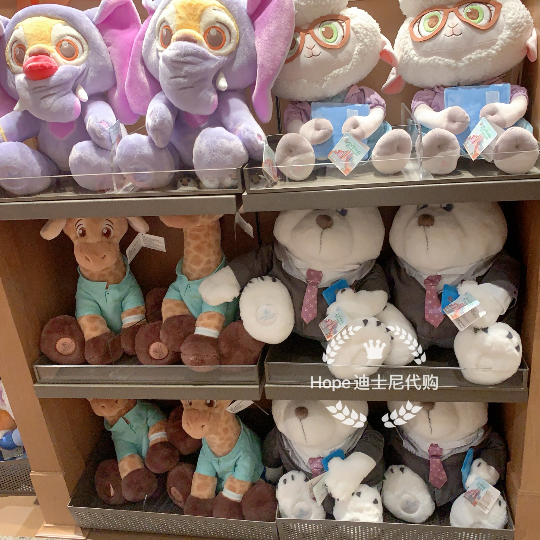 疯狂动物城尼克朱迪闪电坏绵羊公仔毛绒玩偶 上海迪士尼