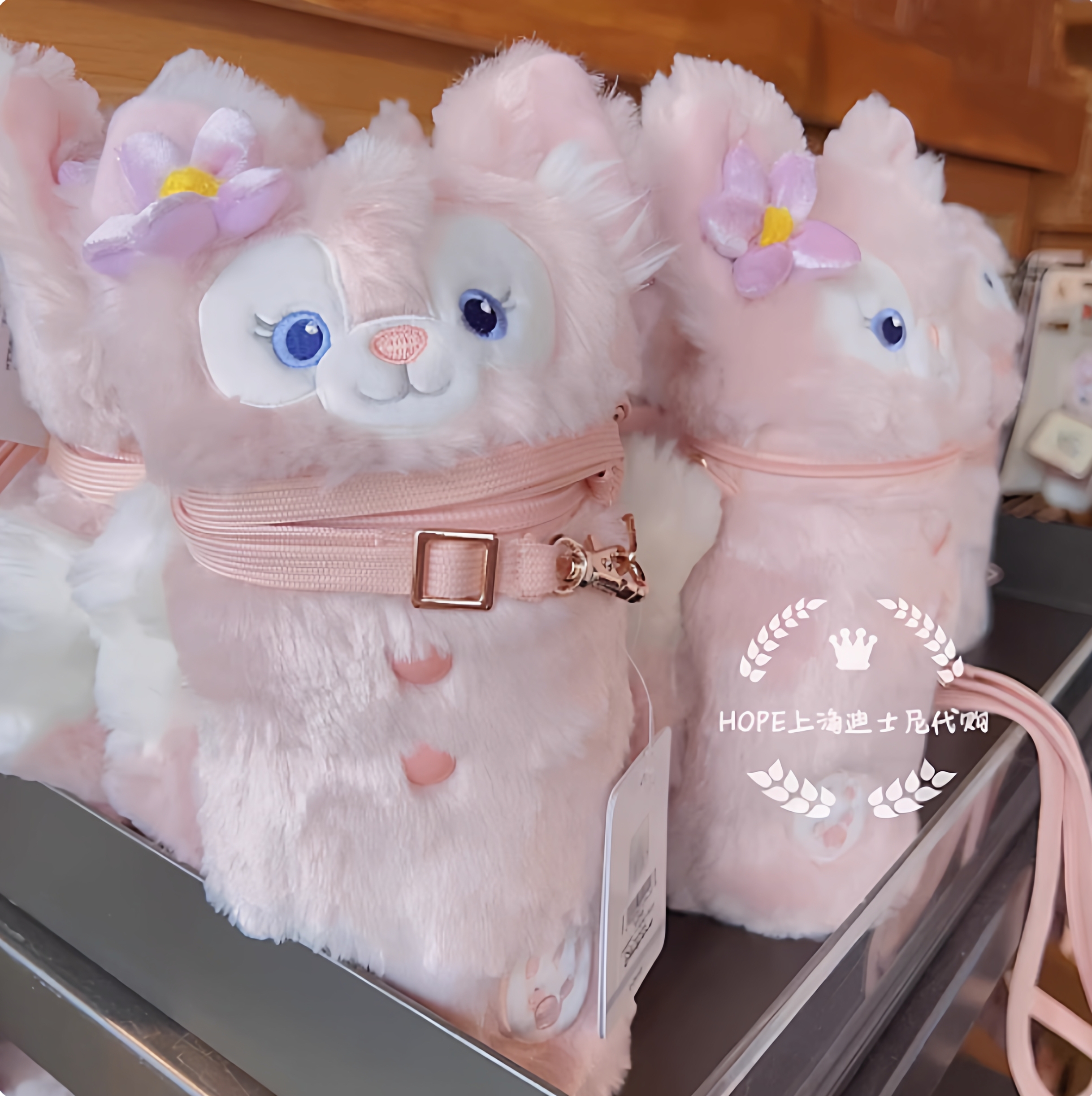 特价玲娜贝儿保温杯便携背带杯套卡通杯子水壶上海迪士尼代购