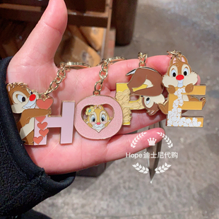 奇奇蒂蒂克里斯汀大写字母钥匙扣钥匙圈纪念礼物上海迪士尼代购