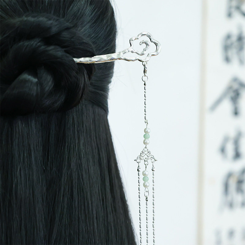 新中式超长流苏发簪清冷风步摇发钗汉服古风簪子超仙百搭发饰配饰