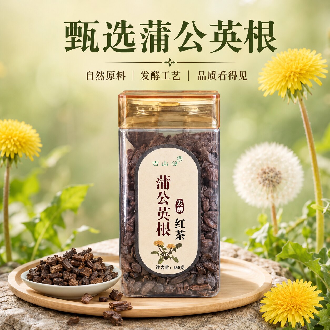 蒲公英根发酵红茶长白山蒲公英根茶泡水喝东北特产养生茶正品