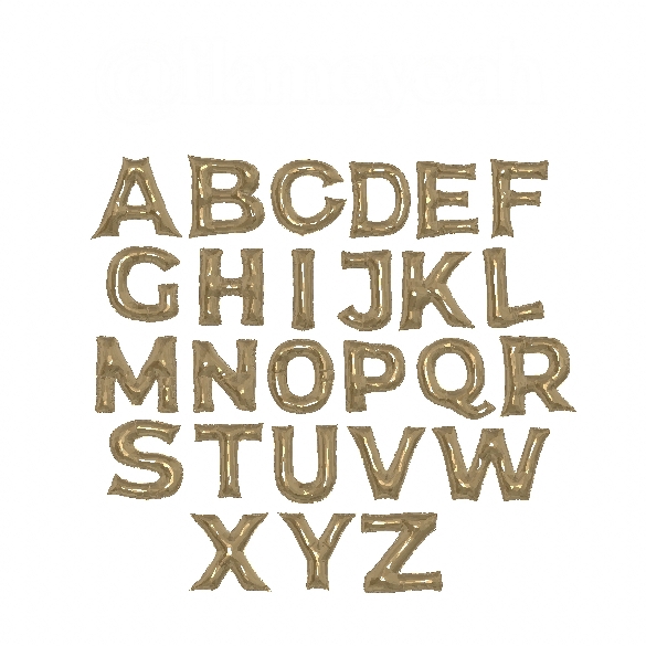 nomad英文字母字符气球装饰美陈摆件3d模型stl建模建模素材c4d