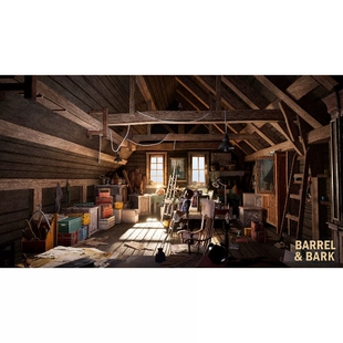 UE5.5艺术家阁楼书房工作室Artist’s Attic Studio Environment