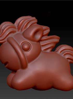 卡通马 A2749 三维立体图圆雕图3d打印STL格式3d模型