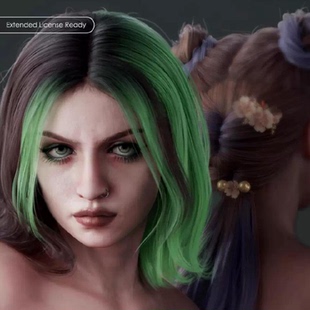 iclone8/CC4女性女孩毛发头发素材Hair Builder 2 EGirl智能头发