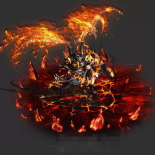 传奇boss怪物燃炎神魔八方向魔幻怪物自定义特效怪物PNG序列帧素