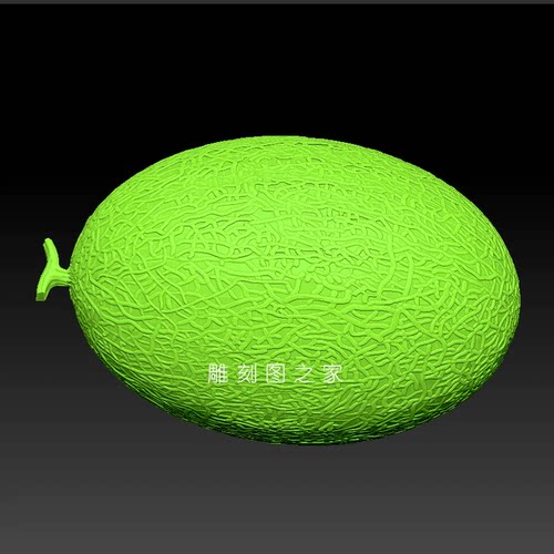 哈密瓜stl圆雕图三维29西瓜3d打印模型max雕刻机把件根付精雕图