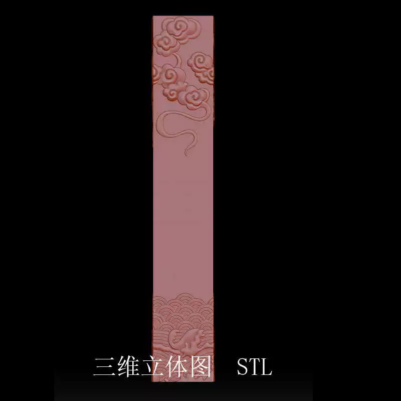 新品柱子墩祥云柱拴马桩3D图三维立体模型图精雕圆雕图雕刻图STL3