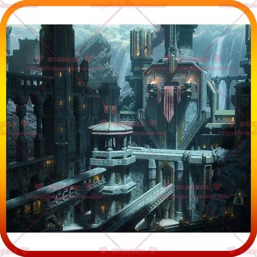 Kitbash3D Iron Forge 钢铁熔炉矮人城堡模型贴图 Blend FBX OBJ
