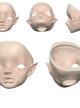 balljointed doll｜bjd娃娃头3d模型三维文件stl人物手办建模素材