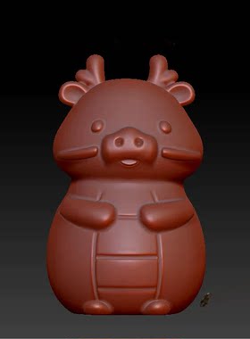 卡通生肖龙 A2734 三维立体图圆雕图3d打印STL格式3d模型