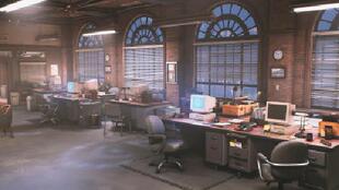 UE4UE5欧美90年代复古电脑警察局办公室用品Police Headquarters