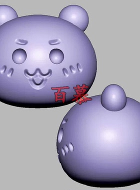 吉伊卡哇头三维立体图圆雕图STL文件雕刻机3D模型3209