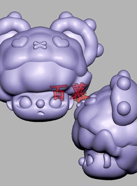 迪莫dimmo头三维立体图圆雕图STL文件雕刻机3D模型2841
