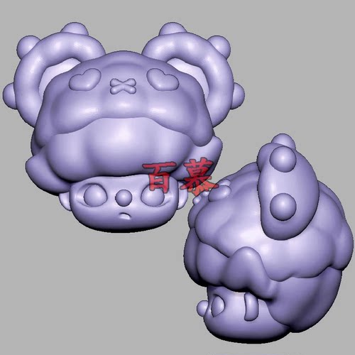 迪莫dimmo头三维立体图圆雕图STL文件雕刻机3D模型2841