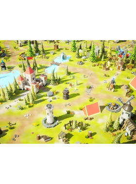 Low Poly Tower Defense 低模塔防游戏场景 UE5虚幻5资产3D模型