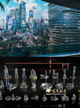 现代高科技城市建筑楼房3D模型 C4D/Blender/FBX/OBJ/Maya/MAX/UE