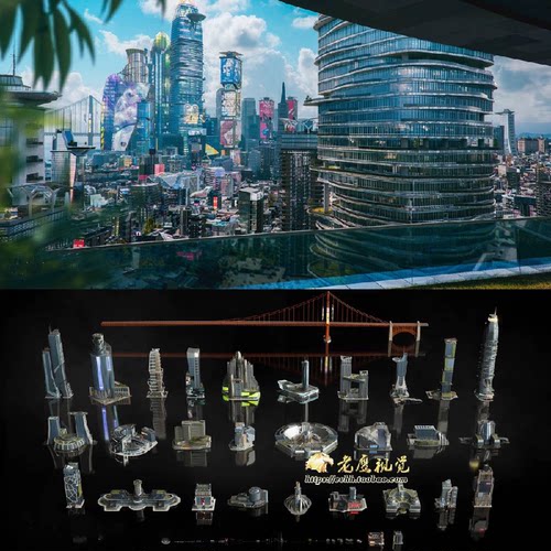 现代高科技城市建筑楼房3D模型 C4D/Blender/FBX/OBJ/Maya/MAX/UE