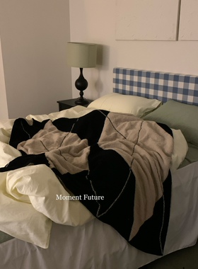 Moment Future韩系简约ins风半边绒毛毯沙发空掉毯办公室盖毯床尾