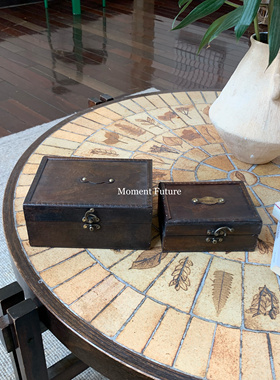 Moment Future复古木质小木盒首饰收纳盒桌面木盒储物盒陈列摆件