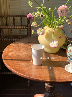 Moment Future复古简约纯白陶瓷水杯咖啡杯花瓶插花器花陈列摆件