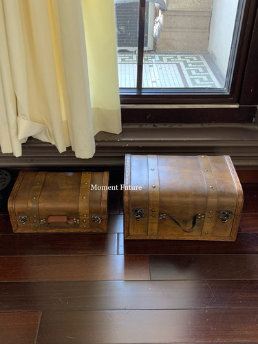 Moment Future复古风怀旧箱子摆件老物件皮箱摄影道具装饰品收纳