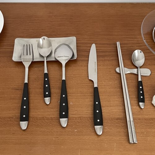 餐具黑色不锈钢简约刀叉西餐刀
