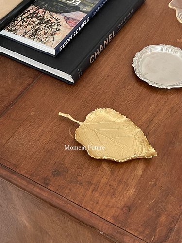 Moment Future金属桌面摆件戒指首饰托盘摆件陈列装饰品叶子香座