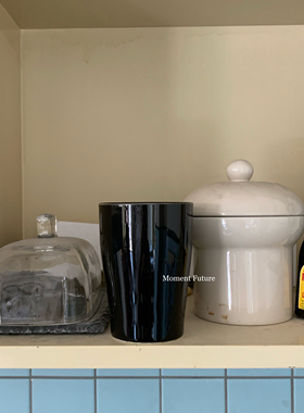 Moment Future复古黑色陶瓷杯子咖啡杯水杯马克杯牛奶茶水饮料杯