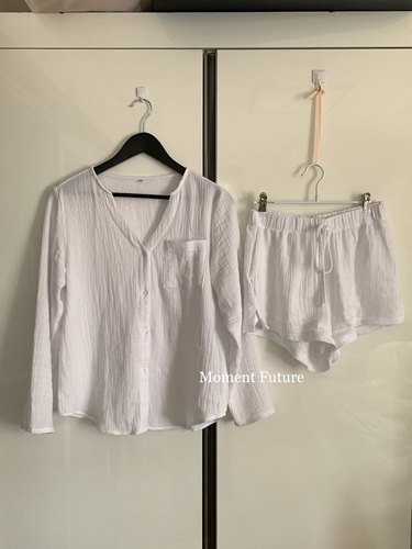 男女棉简约透气舒服睡衣家居服
