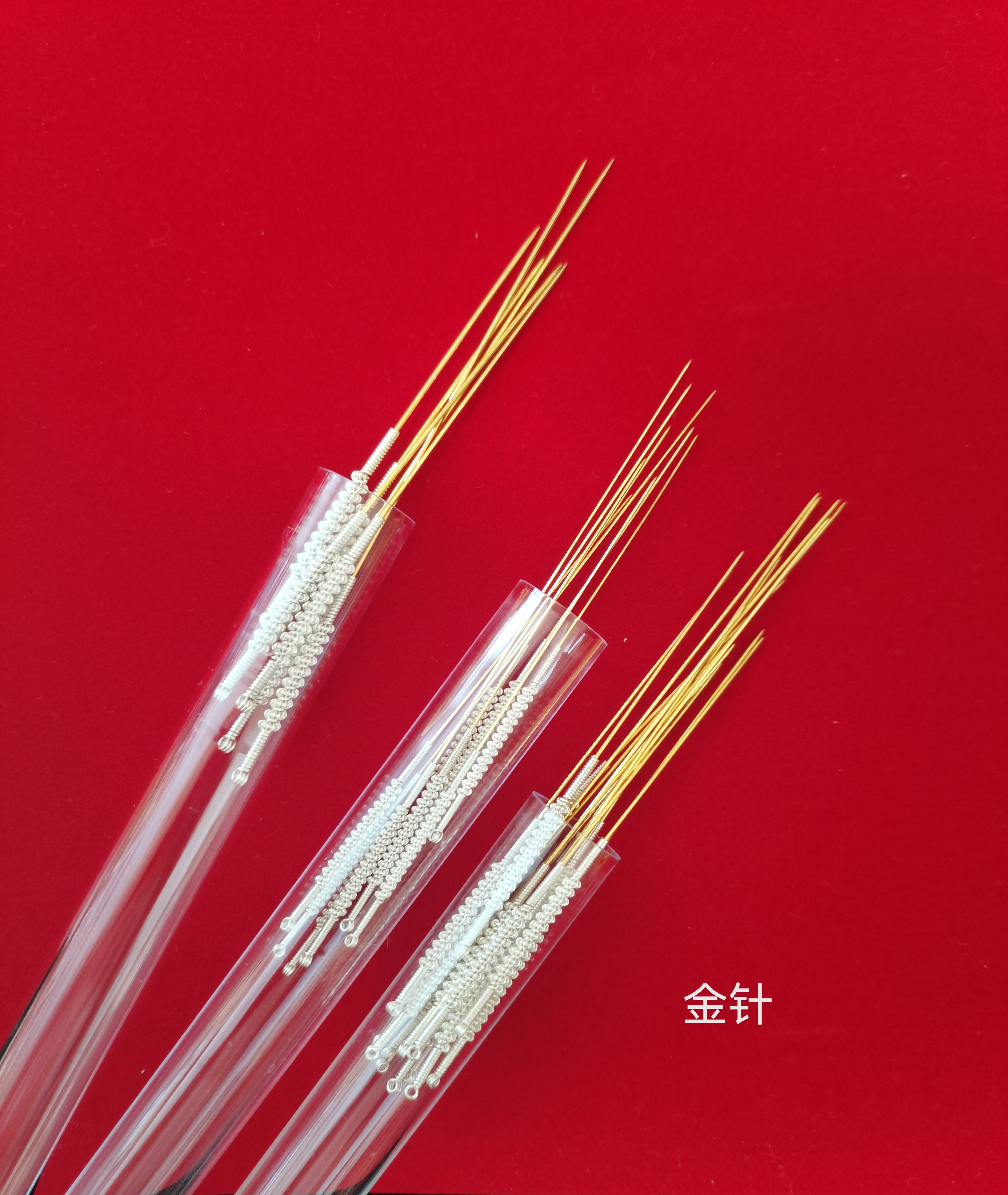 定做 制针技艺银柄盘龙  针身可做99足金针90金针75金针 价格另算