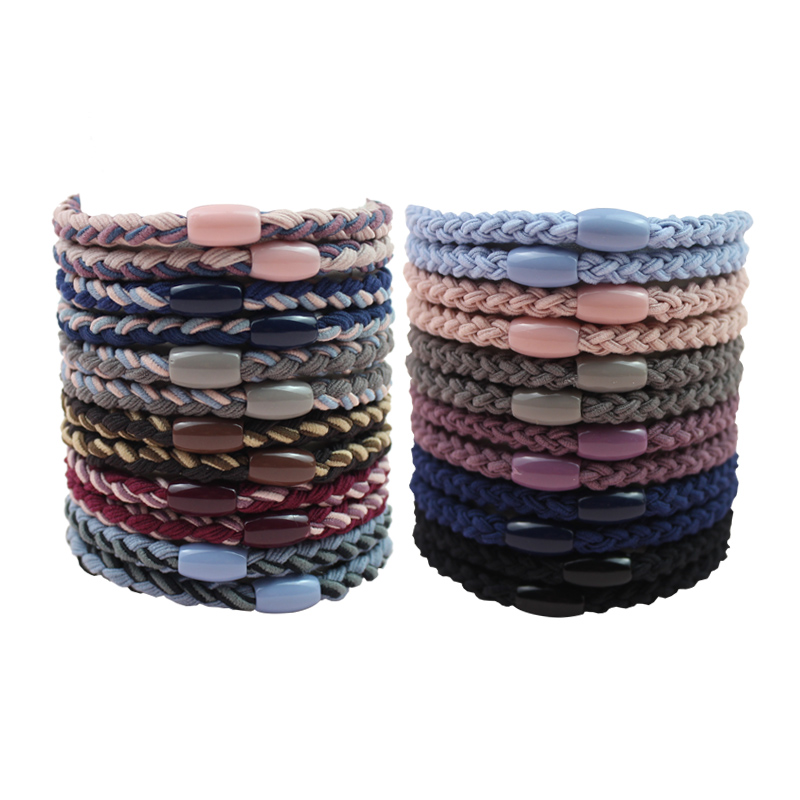 六股辫子头绳高弹力发圈皮筋简约