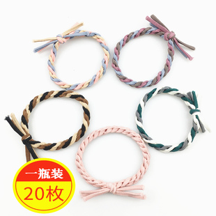 20根韩国头绳小清新发绳森女成人百搭简约编发圈头绳扎头发橡皮筋