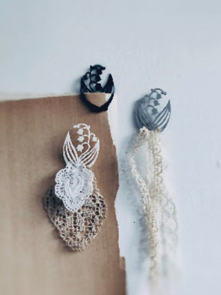 일본 클로버 아나노 은방울꽃 종이 클립 아름다운 복고풍 중공 종이 클립 책갈피 장식 클립 15 개