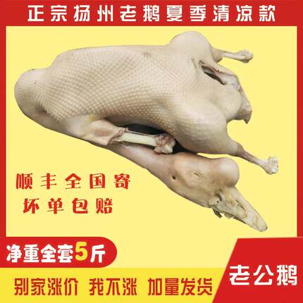 扬州特产盐水鹅咸水鹅大鹅肉整只爪翅肫肝心全套五斤当天现卤顺丰