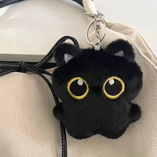 可爱小黑猫猫咪公仔玩偶挂件毛绒玩具送节日生日礼物 新品