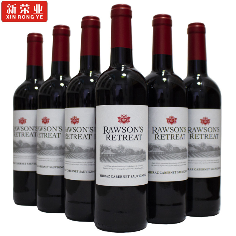 洛神山庄西拉赤霞珠混酿干红葡萄酒750ml*6瓶装 南非原装进口红酒
