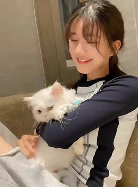 lirose如日方升”露思同款~明线撞色拼接弹力休闲打底T恤！